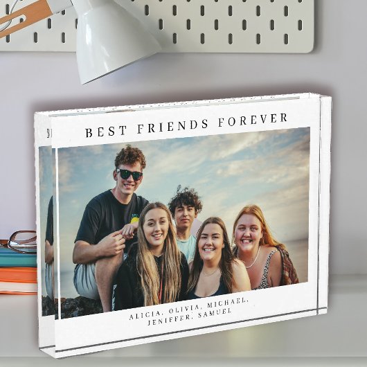 Bester Freund für immer Typografie Namen Fotoblock