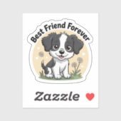Bester Freund für immer Welpensticker | Niedlicher Aufkleber (Blatt)