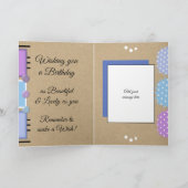 Bester Freund Geburtstag rustikal lila Karte (Innenseite)