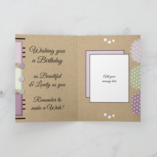 Bester Freund Geburtstag rustikale Pflaume Karte (Innenseite)