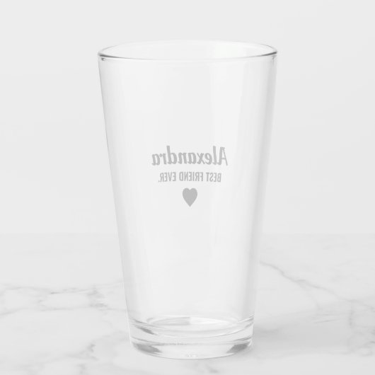 Bester Freund Glas (Rückseite)