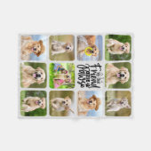 Bester Freund hat Paws Pet Foto Collage Hund Lover Fleecedecke (Vorderseite (Horizontal))