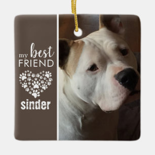 Bester Freund Hund Haustier Foto Personalisiert Keramikornament