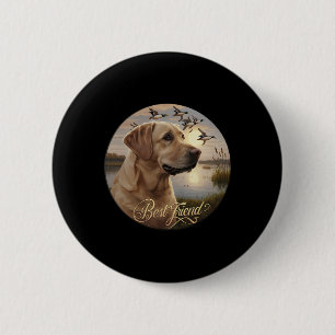 Bester Freund Jagdgelben Labrador Hund mit Enten Button