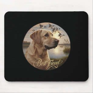 Bester Freund Jagdgelben Labrador Hund mit Enten Mousepad