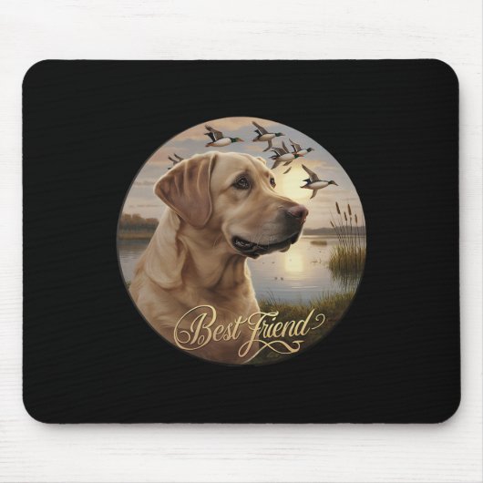 Bester Freund Jagdgelben Labrador Hund mit Enten Mousepad (Vorne)