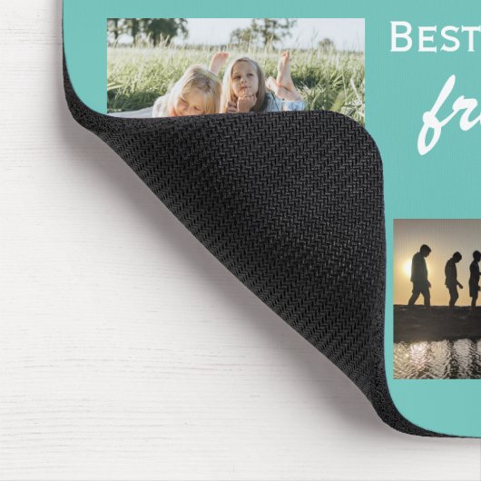 Bester Freund je 7 Square FotoCollage Mousepad (Ecke)