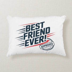 Bester Freund je, bewährtes Textdesign Dekokissen