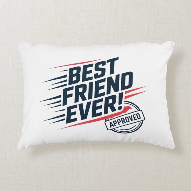 Bester Freund je, bewährtes Textdesign Dekokissen (Vorderseite)