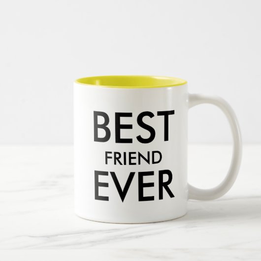 Bester Freund je | Freundschaftsgeschenk Zweifarbige Tasse (Rechts)