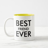 Bester Freund je | Freundschaftsgeschenk Zweifarbige Tasse (Links)