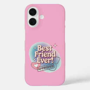 Bester Freund je, gebilligtes Textdesign iPhone 16 Hülle