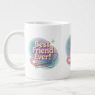 Bester Freund je, gebilligtes Textdesign Jumbo-Tasse