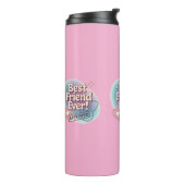 Bester Freund je, gebilligtes Textdesign Thermosbecher (Nach links gedreht)