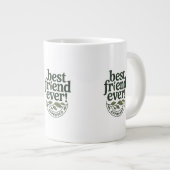 Bester Freund je! Genehmigt - Textentwurf Jumbo-Tasse (Vorderseite Rechts)