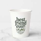 Bester Freund je! Genehmigt - Textentwurf Pappbecher (Rückseite)