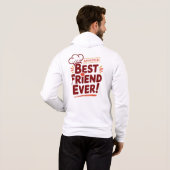 Bester Freund je genehmigtes Textdesign Hoodie (Schwarz voll)