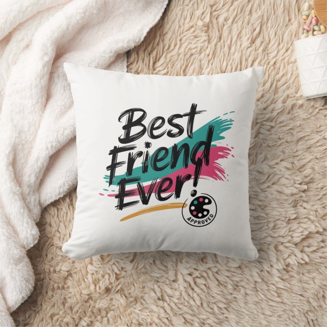 Bester Freund je genehmigtes Textdesign Kissen (Decke)