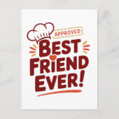 Bester Freund je genehmigtes Textdesign Postkarte (Vorderseite)