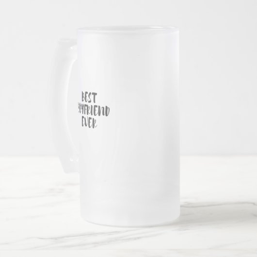 Bester Freund je Mattglas Bierglas (Vorderseite Links)