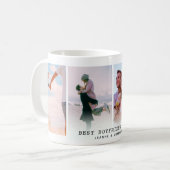 Bester Freund je | Moderne 4 FotoCollage Kaffeetasse (Vorderseite Links)