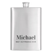 Bester Freund je Monogram Flachmann (Vorderseite)