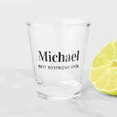 Bester Freund je Monogram Schnapsglas (Vorderseite)