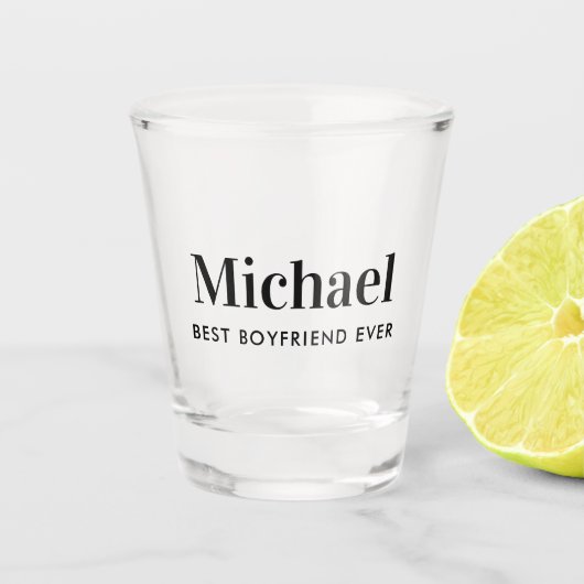 Bester Freund je Monogram Schnapsglas (Vorderseite)