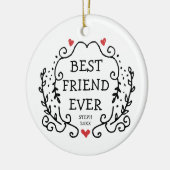 Bester Freund je Personalisierte Bestie BESTE FREU Keramik Ornament (Links)
