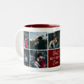 Bester Freund je Personalisiertes Foto Kaffee Tass Zweifarbige Tasse (Vorderseite Links)