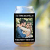 Bester Freund je Personalisiertes Foto Schwarz Dosenglas