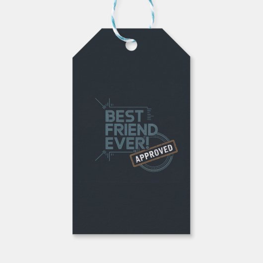 Bester Freund je Zugelassenes Textdesign Geschenkanhänger (Rückseite)