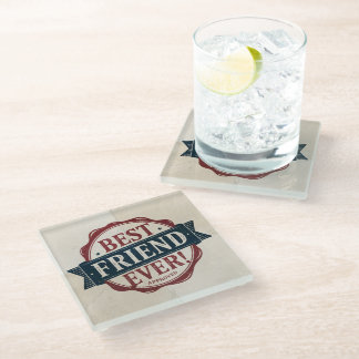 Bester Freund je Zugelassenes Textdesign Glasuntersetzer