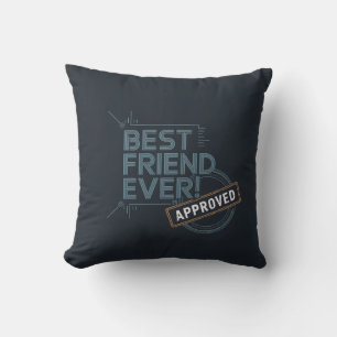 Bester Freund je Zugelassenes Textdesign Kissen
