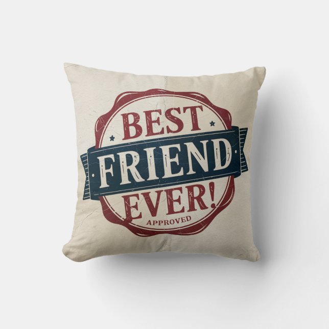Bester Freund je Zugelassenes Textdesign Kissen (Vorderseite)