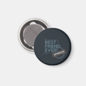 Bester Freund je Zugelassenes Textdesign Magnet (Vorderseite/Rückseite)