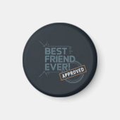 Bester Freund je Zugelassenes Textdesign Magnet (Vorne)