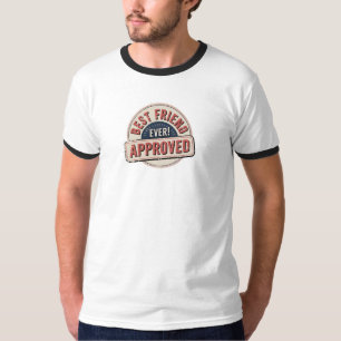 Bester Freund je! Zugelassenes Textdesign T-Shirt
