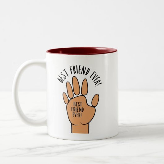 Bester Freund je Zweifarbige Tasse (Links)
