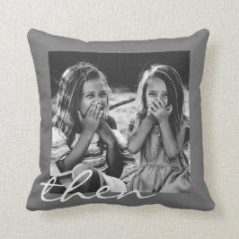 Bester Freund jetzt und dann Foto Geschenk Kissen