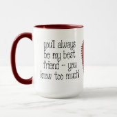 Bester Freund Kaffeebecher Tasse (Links)