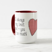 Bester Freund Kaffeebecher Tasse (Vorderseite Links)