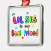 Bester Freund Lil SIS Silbernes Ornament (Links)