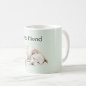 Bester Freund Mintweißer Hund Kaffeetasse (VorderseiteRechts)