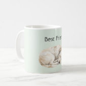 Bester Freund Mintweißer Hund Kaffeetasse (Vorderseite Links)