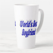 Bester Freund mit blauem Text Milchtasse (Rechte Ecke)