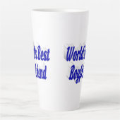Bester Freund mit blauem Text Milchtasse (Vorderseite)