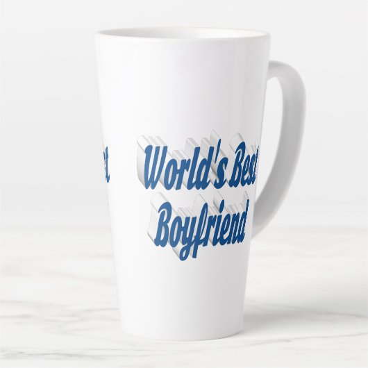 Bester Freund mit blauem Text Milchtasse (Rechte Ecke)