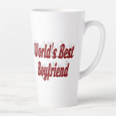 Bester Freund mit bordeauxfarbenem Text Milchtasse (Rechts)