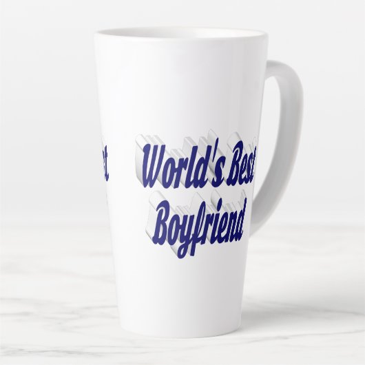 Bester Freund mit dunkelblauem Text Milchtasse (Rechte Ecke)